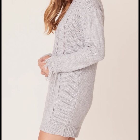 JACK BY BB DAKOTA SWEATER DRESS WITH FRINGE NWT - Picture 3 of 3
